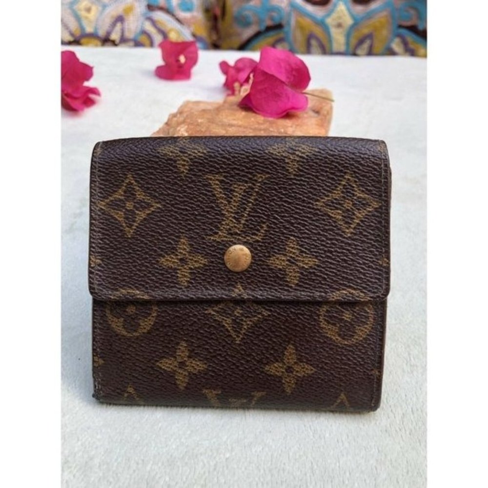 LOUIS VUITTON LV ELISE WALLET Trifold Monogram made In France
